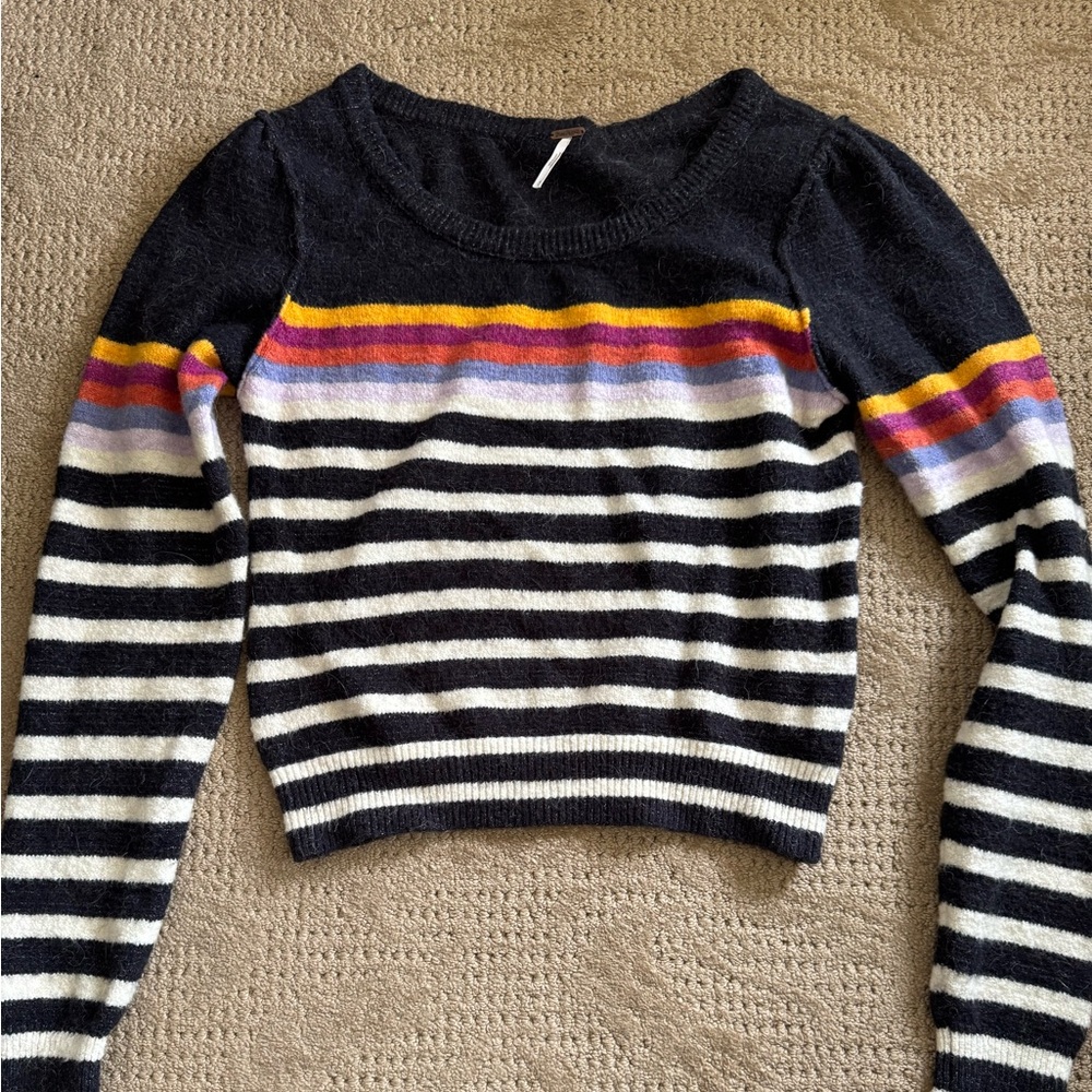 FREE PEOPLE Striped Multicolor Women's Sweater